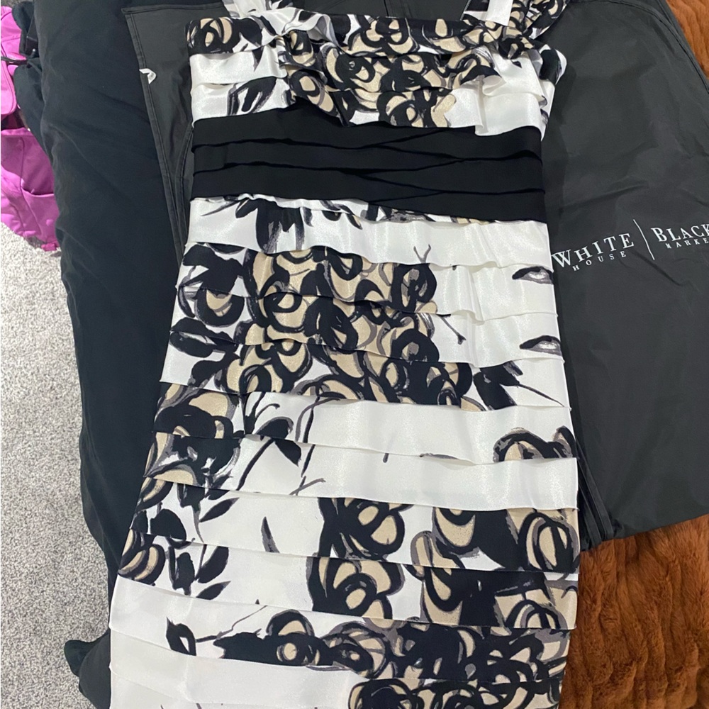 White House Black Market Black and White Dress